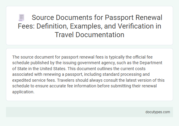 Source Documents for Passport Renewal Fees: Definition, Examples, and Verification in Travel Documentation
