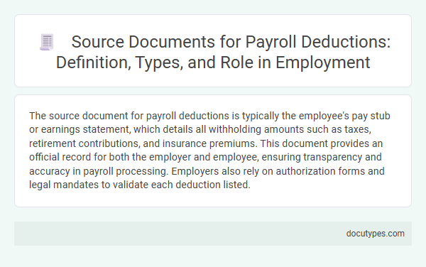 Source Documents for Payroll Deductions: Definition, Types, and Role in Employment