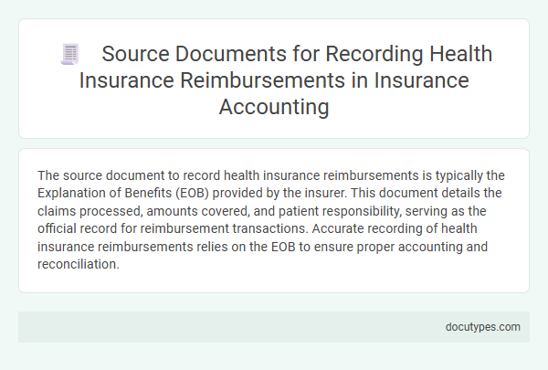 Source Documents for Recording Health Insurance Reimbursements in Insurance Accounting
