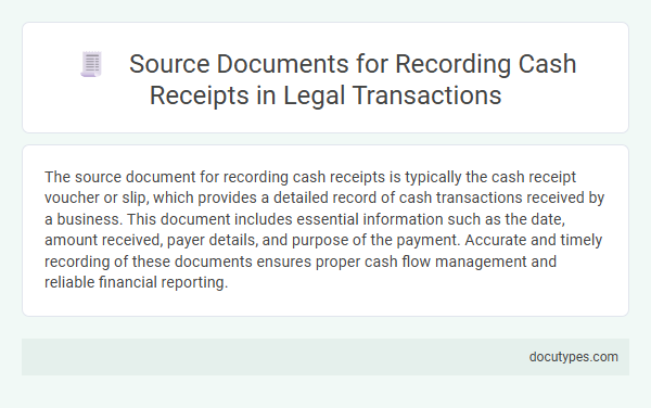Source Documents for Recording Cash Receipts in Legal Transactions