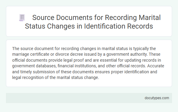 Source Documents for Recording Marital Status Changes in Identification Records