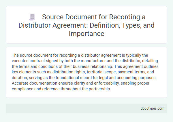 Source Document for Recording a Distributor Agreement: Definition, Types, and Importance