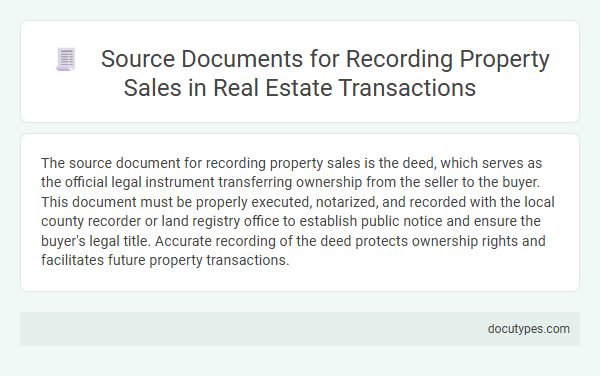Source Documents for Recording Property Sales in Real Estate Transactions
