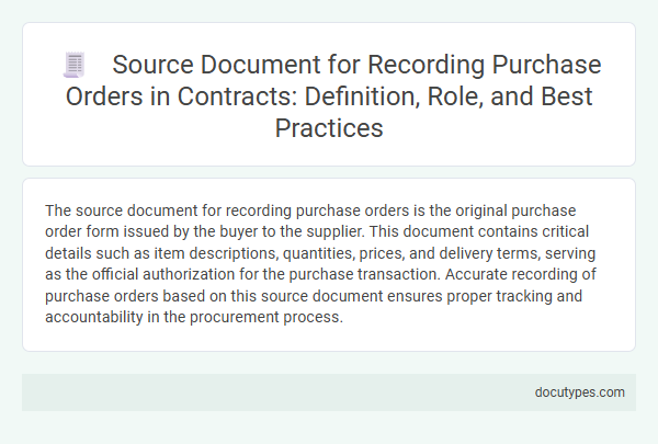 Source Document for Recording Purchase Orders in Contracts: Definition, Role, and Best Practices