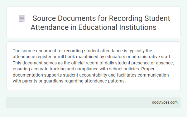 Source Documents for Recording Student Attendance in Educational Institutions