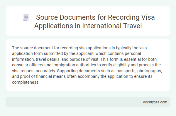 Source Documents for Recording Visa Applications in International Travel