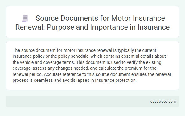 Source Documents for Motor Insurance Renewal: Purpose and Importance in Insurance