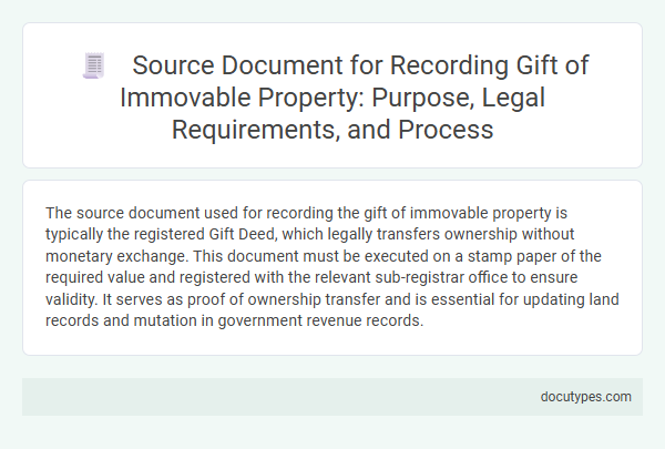 Source Document for Recording Gift of Immovable Property: Purpose, Legal Requirements, and Process