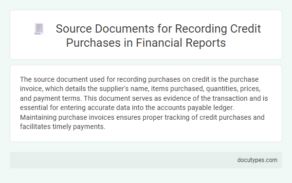 Source Documents for Recording Credit Purchases in Financial Reports