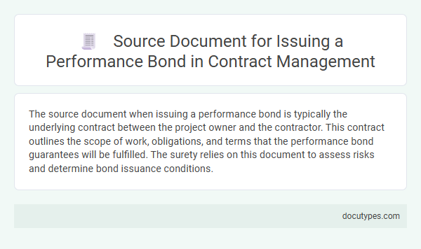 Source Document for Issuing a Performance Bond in Contract Management
