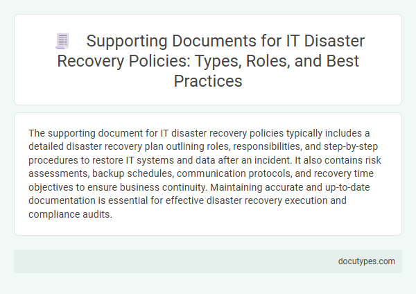 Supporting Documents for IT Disaster Recovery Policies: Types, Roles, and Best Practices