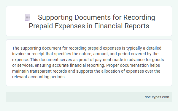 Supporting Documents for Recording Prepaid Expenses in Financial Reports
