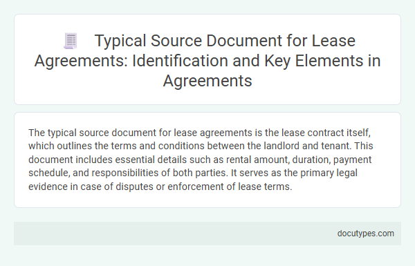 Typical Source Document for Lease Agreements: Identification and Key Elements in Agreements