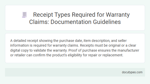 Receipt Types Required for Warranty Claims: Documentation Guidelines