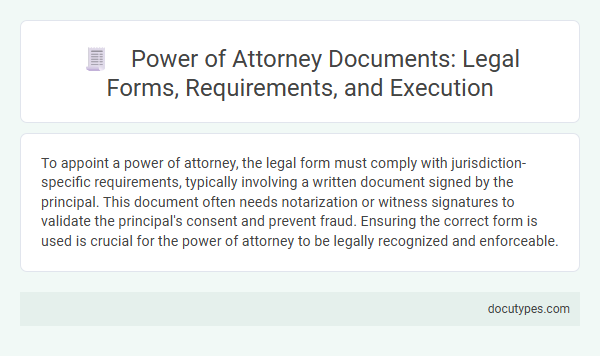 Power of Attorney Documents: Legal Forms, Requirements, and Execution