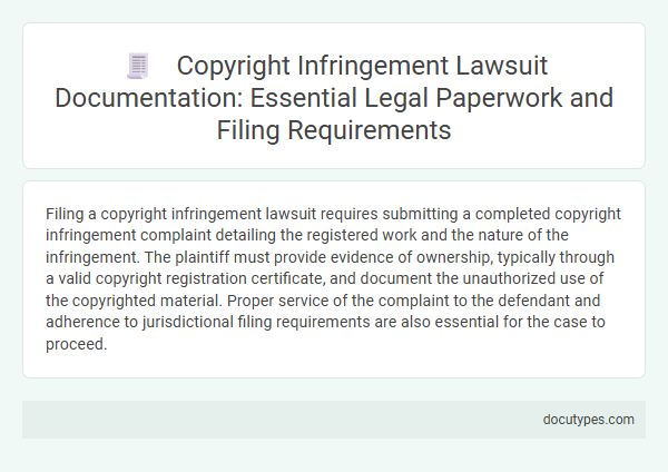 Copyright Infringement Lawsuit Documentation: Essential Legal Paperwork and Filing Requirements