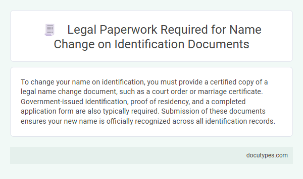Legal Paperwork Required for Name Change on Identification Documents