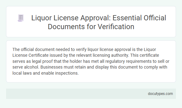 Liquor License Approval: Essential Official Documents for Verification