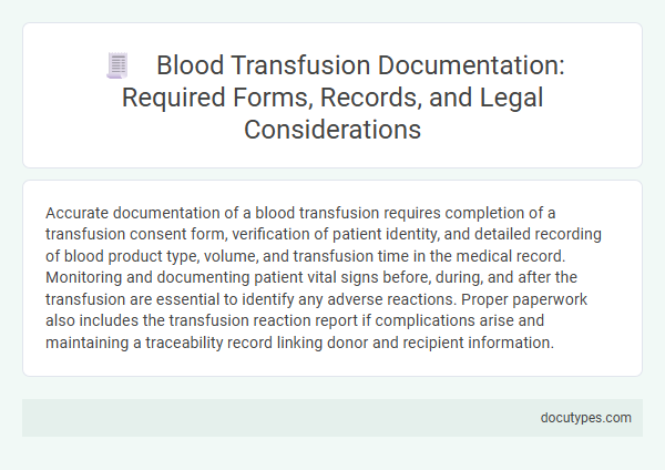 Blood Transfusion Documentation: Required Forms, Records, and Legal Considerations