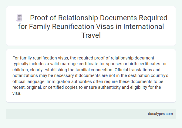 Proof of Relationship Documents Required for Family Reunification Visas in International Travel