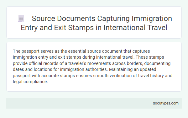 Source Documents Capturing Immigration Entry and Exit Stamps in International Travel