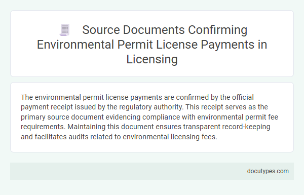 Source Documents Confirming Environmental Permit License Payments in Licensing