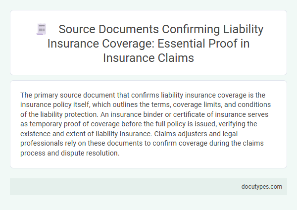 Source Documents Confirming Liability Insurance Coverage: Essential Proof in Insurance Claims