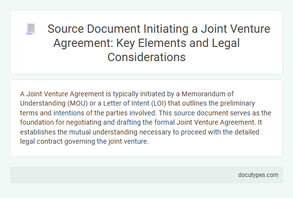 Source Document Initiating a Joint Venture Agreement: Key Elements and Legal Considerations