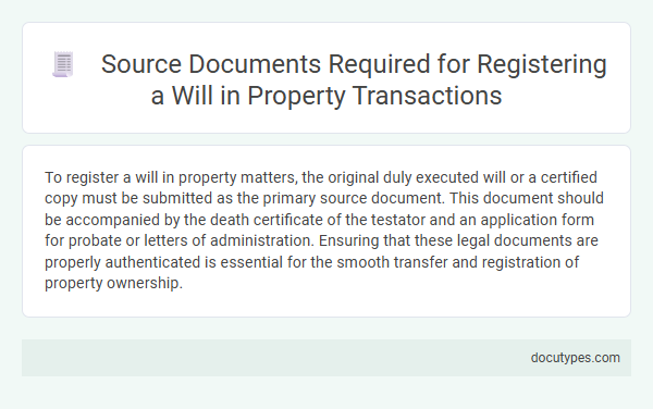 Source Documents Required for Registering a Will in Property Transactions