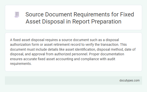 Source Document Requirements for Fixed Asset Disposal in Report Preparation
