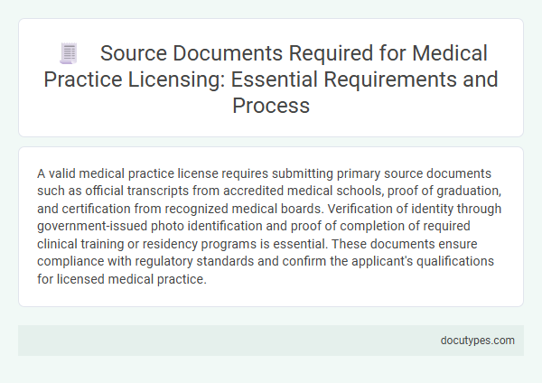 Source Documents Required for Medical Practice Licensing: Essential Requirements and Process