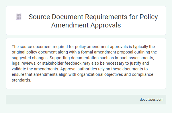 Source Document Requirements for Policy Amendment Approvals