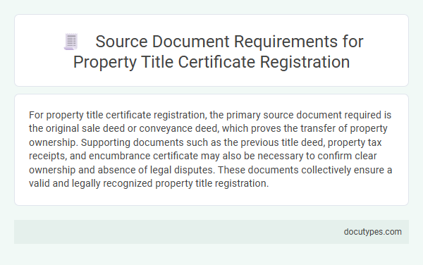 Source Document Requirements for Property Title Certificate Registration