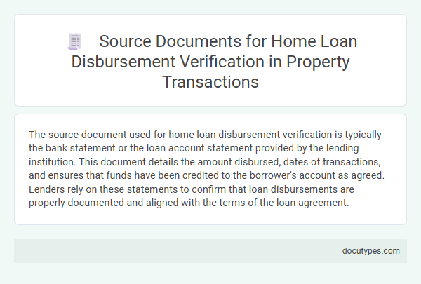 Source Documents for Home Loan Disbursement Verification in Property Transactions