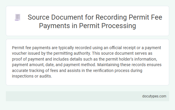 Source Document for Recording Permit Fee Payments in Permit Processing