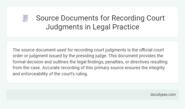 Source Documents for Recording Court Judgments in Legal Practice