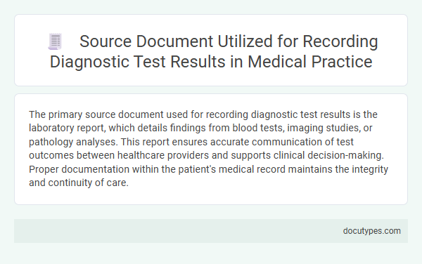 Source Document Utilized for Recording Diagnostic Test Results in Medical Practice