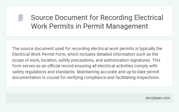 Source Document for Recording Electrical Work Permits in Permit Management