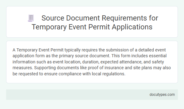 Source Document Requirements for Temporary Event Permit Applications