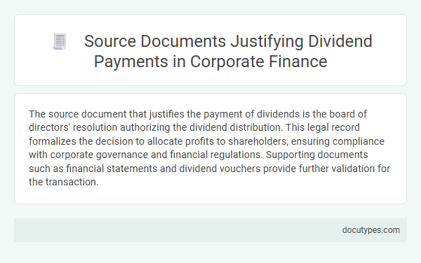 Source Documents Justifying Dividend Payments in Corporate Finance