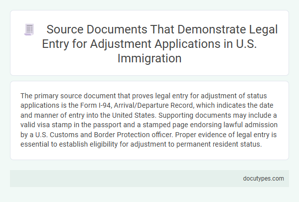 Source Documents That Demonstrate Legal Entry for Adjustment Applications in U.S. Immigration