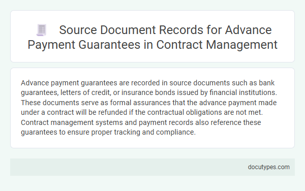 Source Document Records for Advance Payment Guarantees in Contract Management