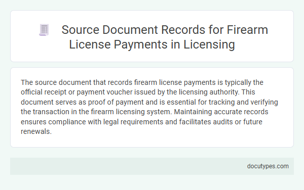 Source Document Records for Firearm License Payments in Licensing