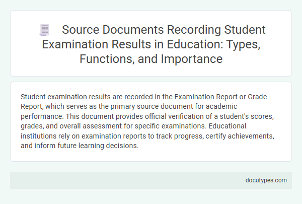Source Documents Recording Student Examination Results in Education: Types, Functions, and Importance