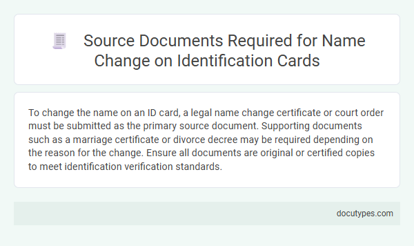 Source Documents Required for Name Change on Identification Cards