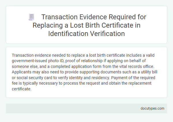 Transaction Evidence Required for Replacing a Lost Birth Certificate in Identification Verification
