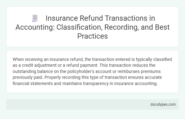 Insurance Refund Transactions in Accounting: Classification, Recording, and Best Practices