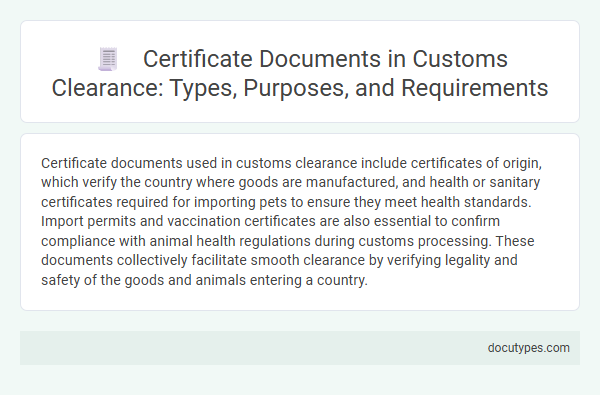 Certificate Documents in Customs Clearance: Types, Purposes, and Requirements
