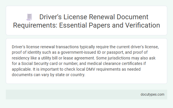 Driver's License Renewal Document Requirements: Essential Papers and Verification