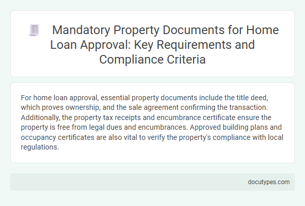 Mandatory Property Documents for Home Loan Approval: Key Requirements and Compliance Criteria